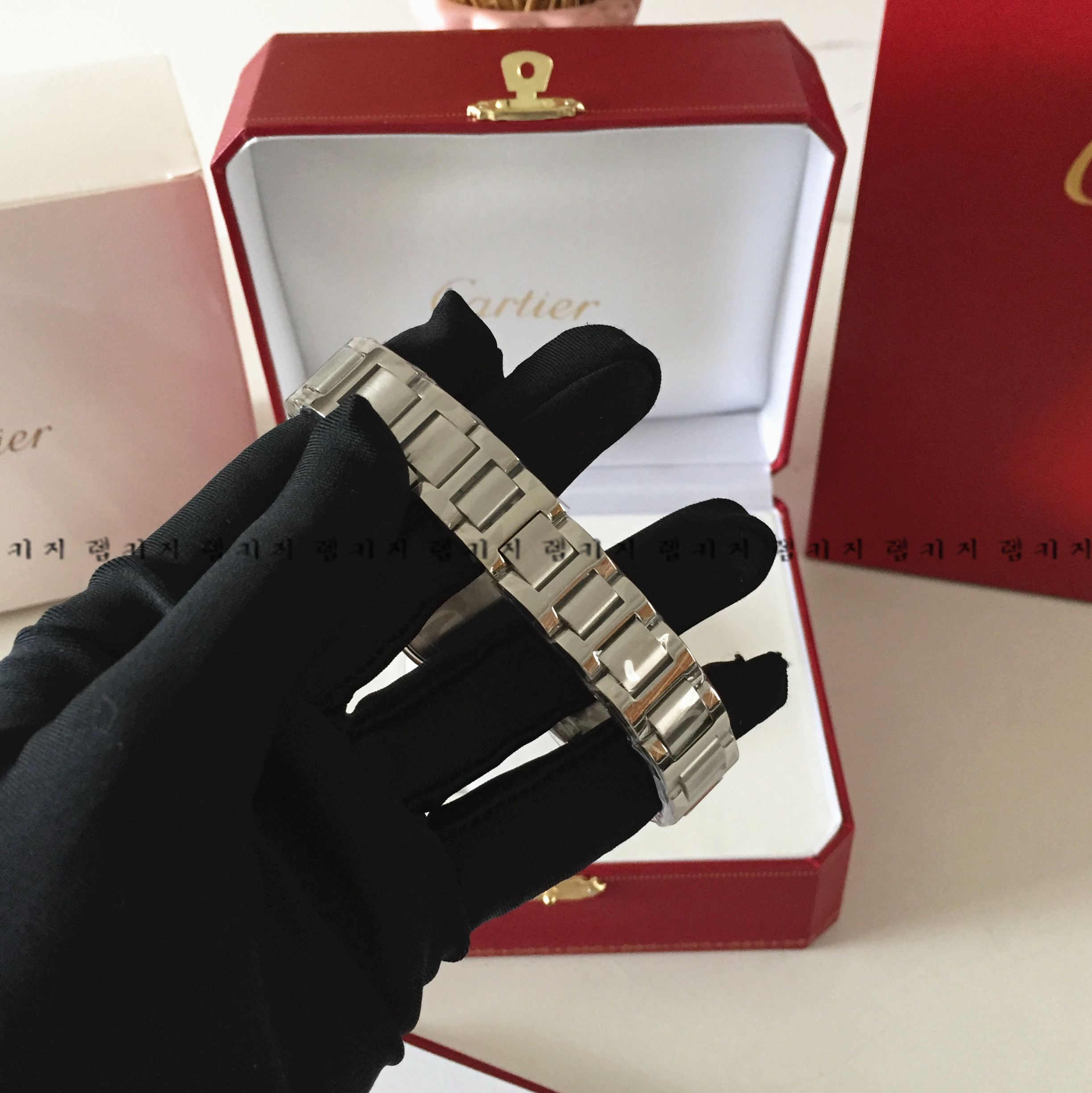 까르띠에 발롱블루 은장 남성용 메탈시계